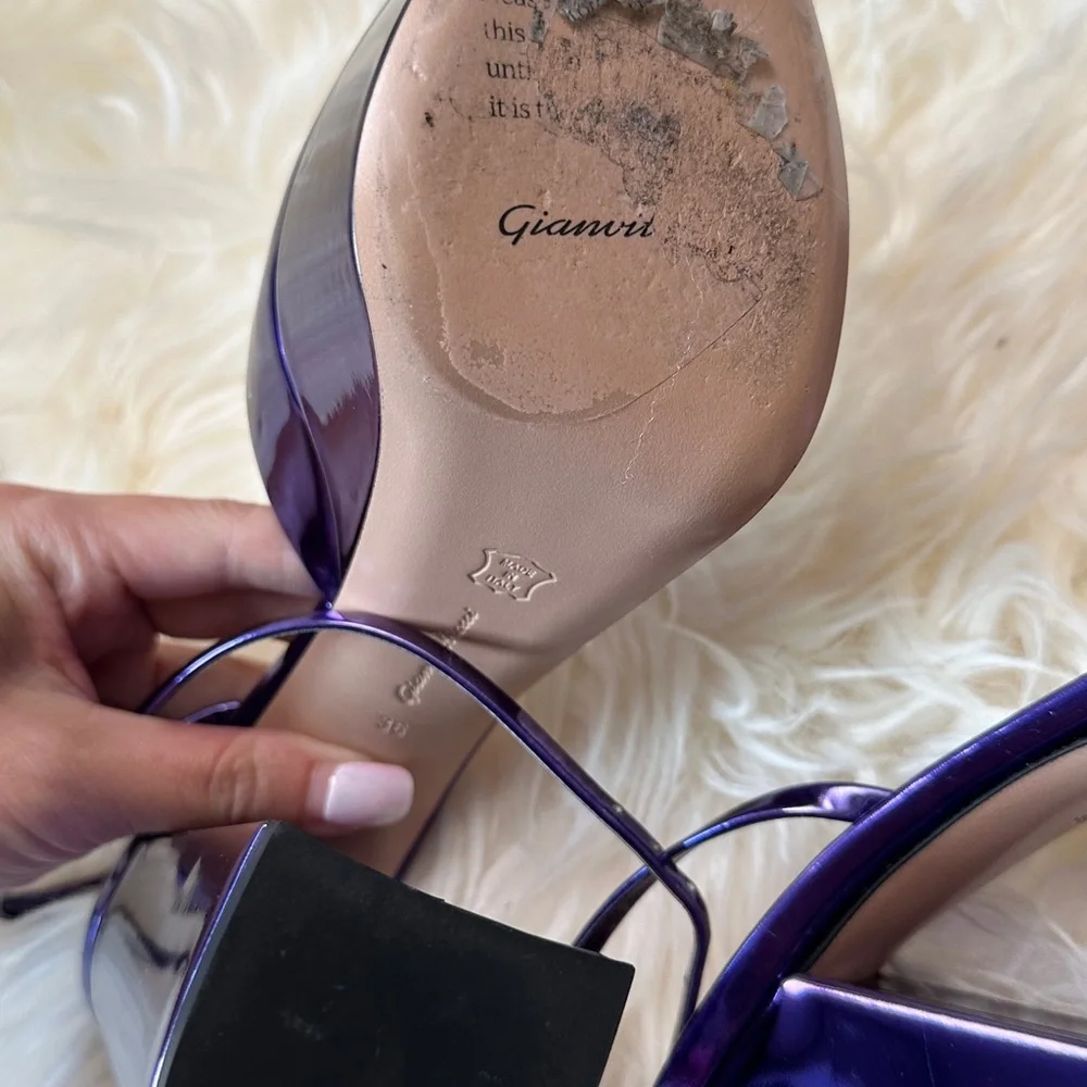 Gianvito Rossi 110mm Dua metallic platform pumps